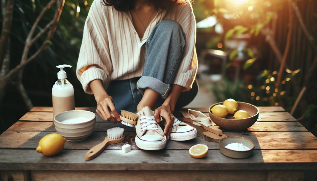 Comment blanchir des chaussures en toile : Méthodes naturelles