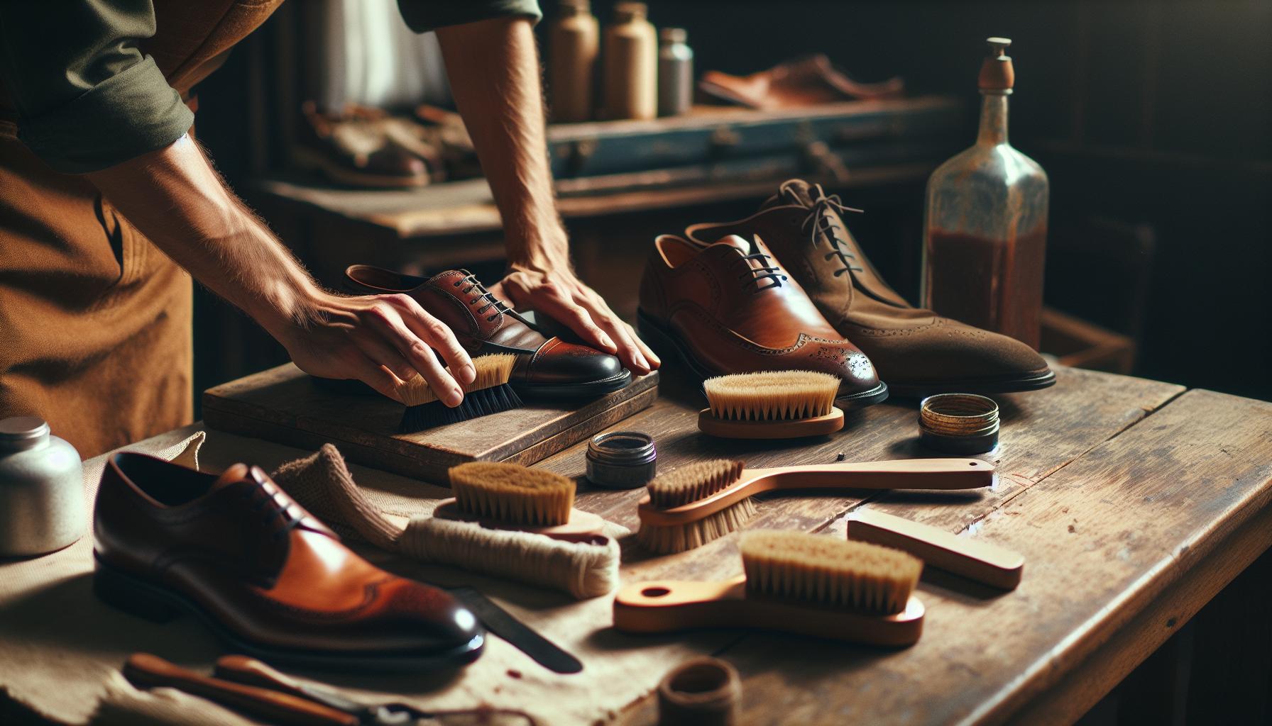 Entretien des Chaussures en Cuir et Suède