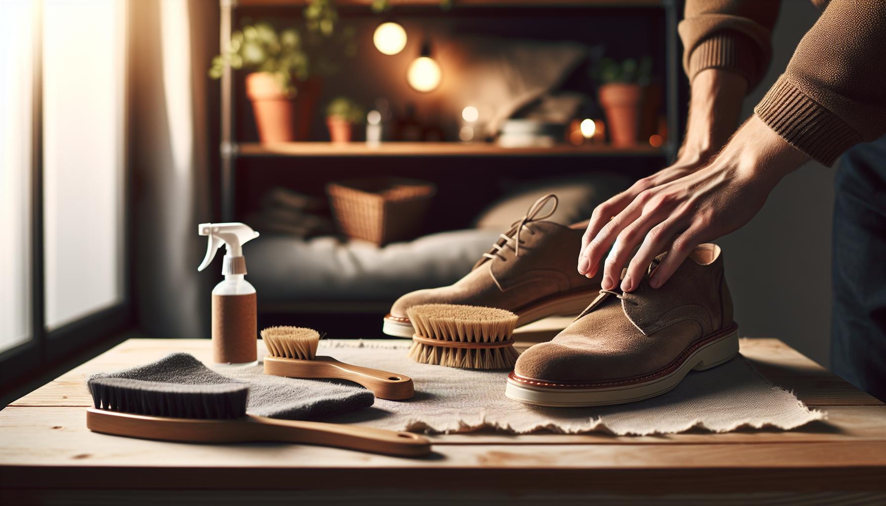 Préparer vos chaussures en daim avant le nettoyage