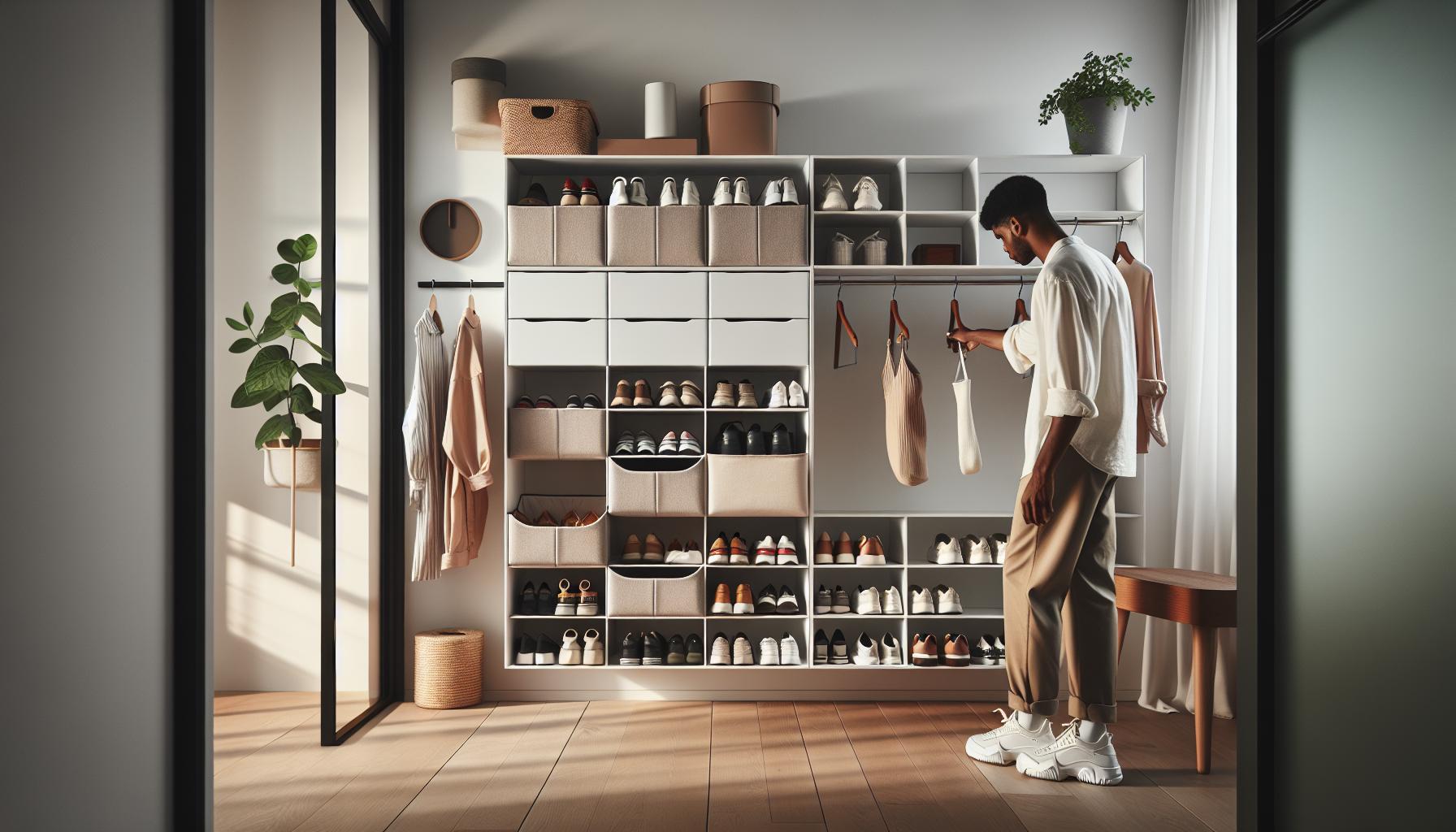 Ensemble de chaussures : astuces pour un gain de place