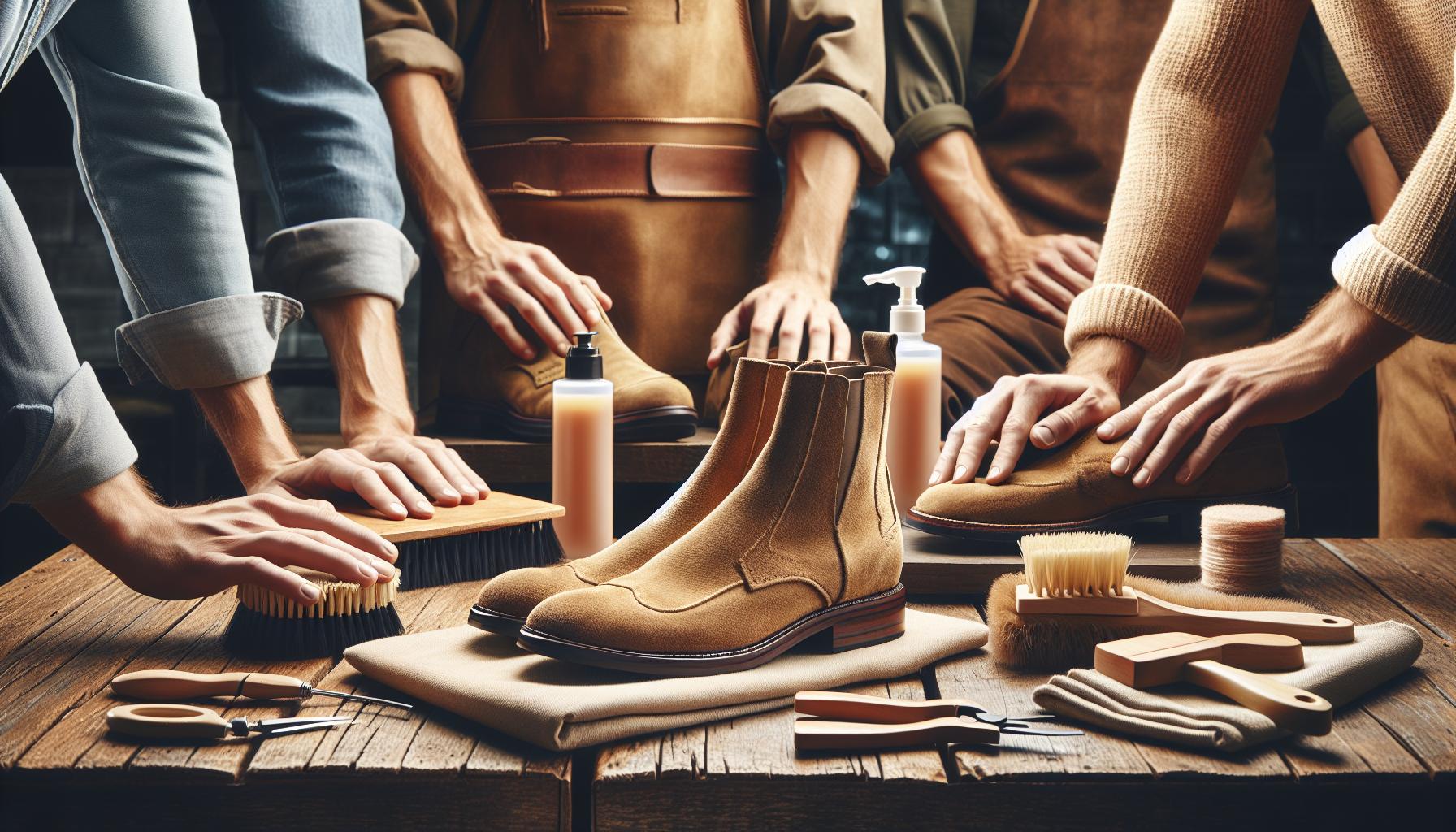 Soins et Nettoyage des Chaussures en Suédine